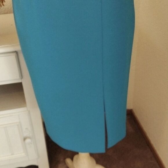 NWT DKNY Blue Ponte Knit Sheath Dress - Picture 5 of 12